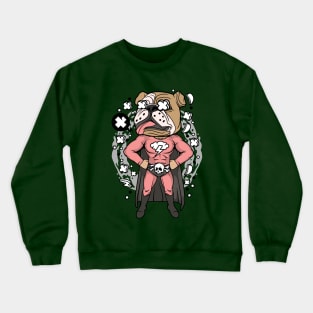 Super Pug Illustration Crewneck Sweatshirt